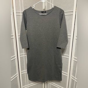 Solid Dress w/Side Pockets